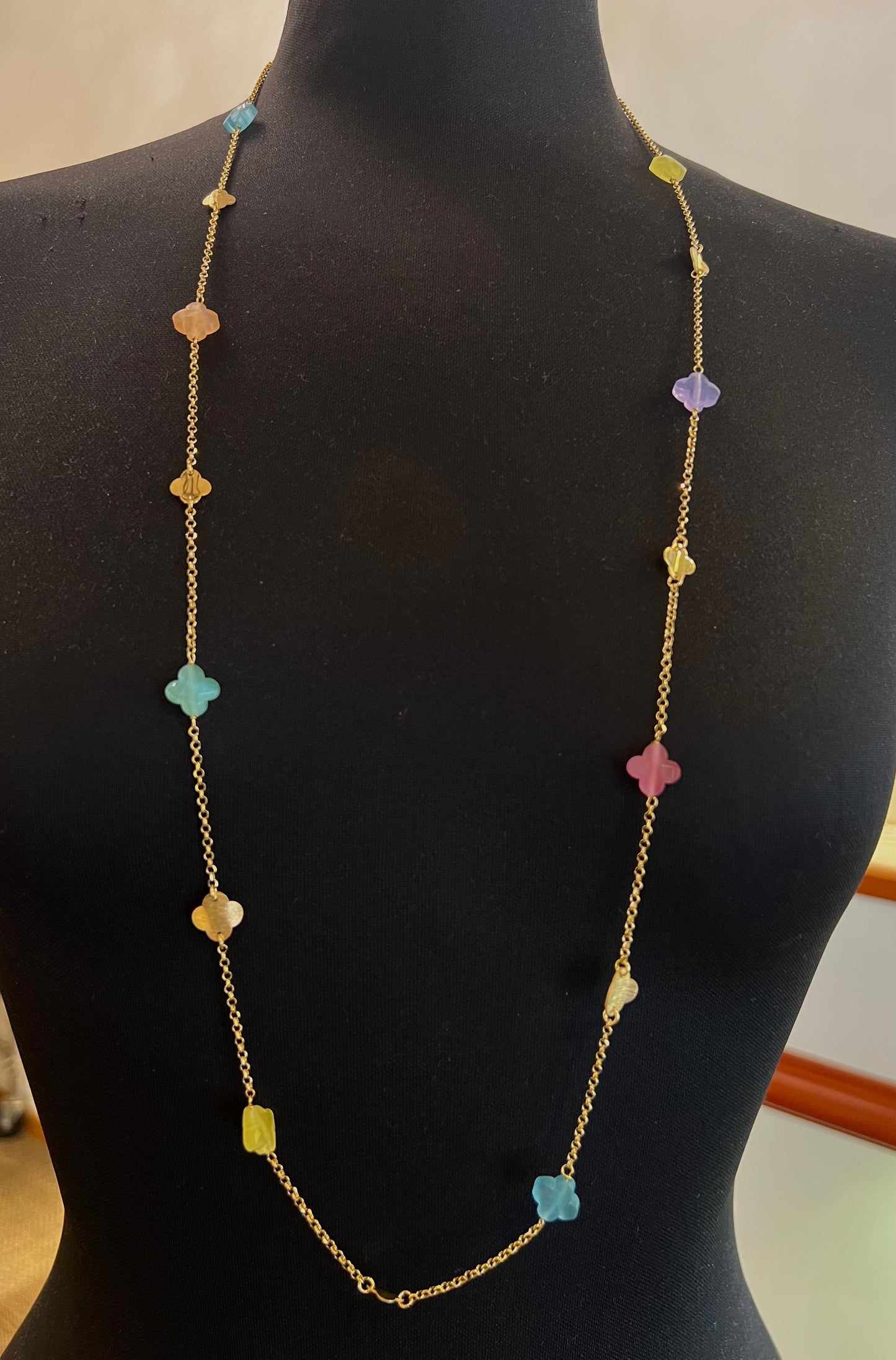 Collana in Argento 925 dorato e cristalli