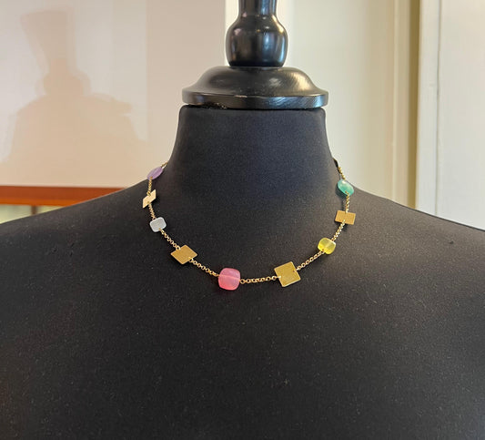 Collana girocollo, creata con sfere in Argento 925.