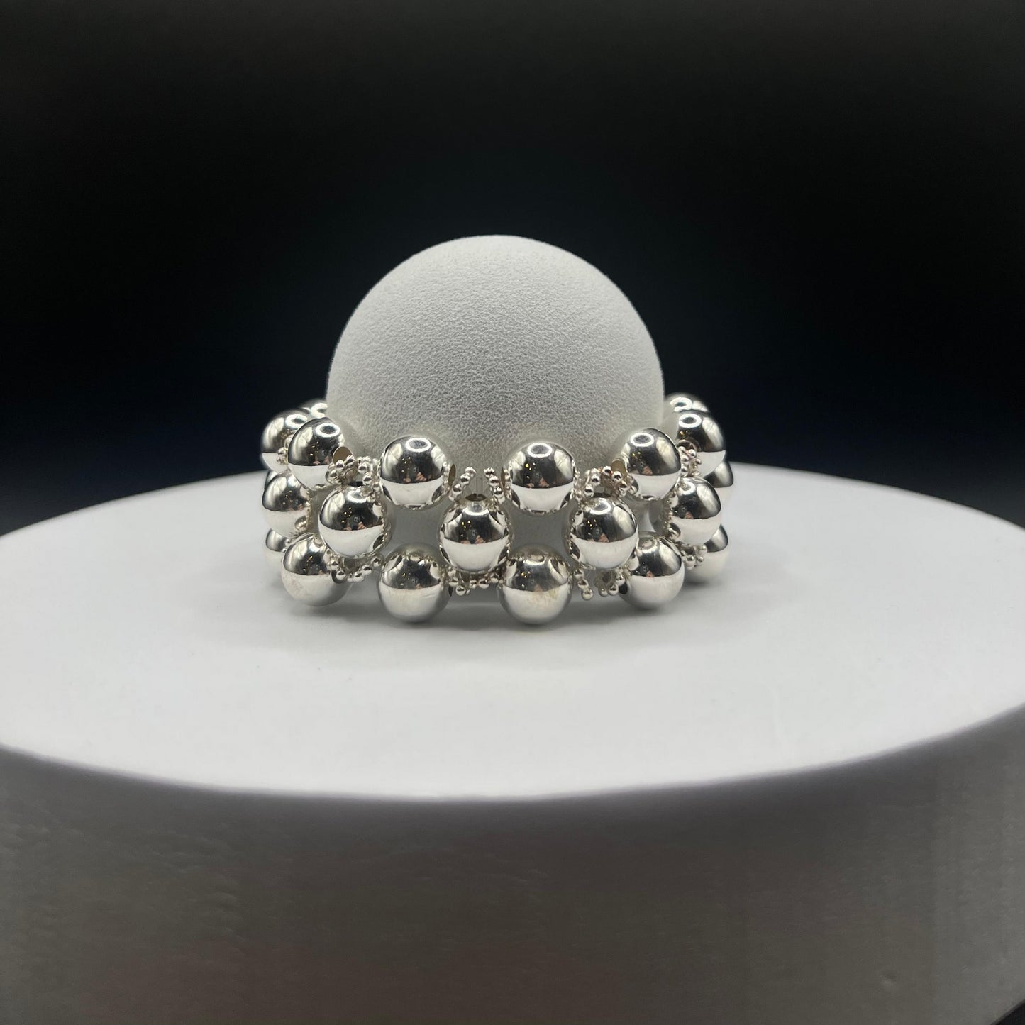 Bracciale in Argento 925 con montatura ad elastico