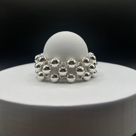Bracciale in Argento 925 con montatura ad elastico